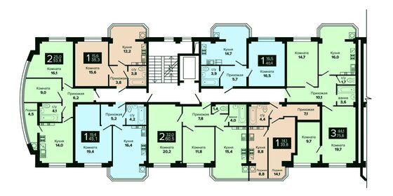 58 м², 3-комнатная квартира 9 500 000 ₽ - изображение 37
