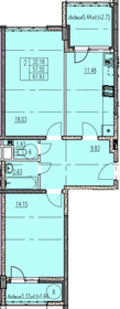 65,5 м², 2-комнатная квартира 16 375 000 ₽ - изображение 22