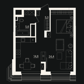 56 м², 1-комнатные апартаменты 19 000 000 ₽ - изображение 21