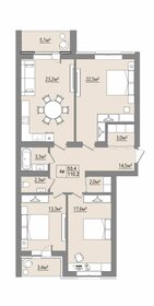 Квартира 106 м², 3-комнатная - изображение 1