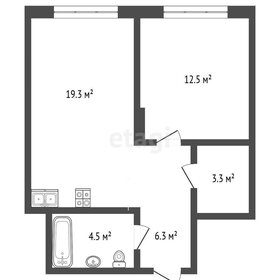 Квартира 45,4 м², 1-комнатная - изображение 1