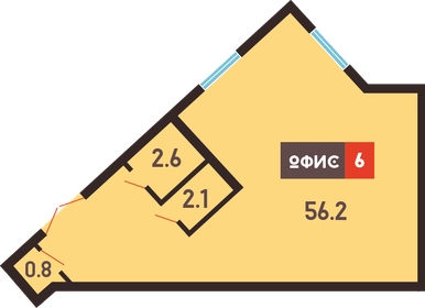 56,2 м², офис - изображение 4