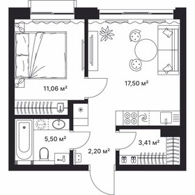 Квартира 39,3 м², 1-комнатная - изображение 1