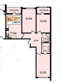 Квартира 82,3 м², 3-комнатная - изображение 5