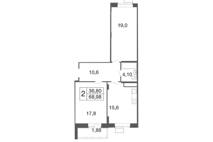 77,9 м², 2-комнатная квартира 10 300 000 ₽ - изображение 44
