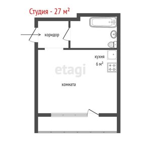 Квартира 27 м², студия - изображение 1