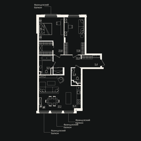 Квартира 95,5 м², 3-комнатная - изображение 1