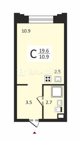 Квартира 19,7 м², студия - изображение 1