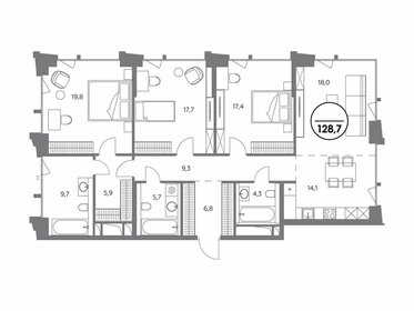 186 м², 4-комнатная квартира 170 000 000 ₽ - изображение 151