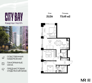 Квартира 73,7 м², 3-комнатная - изображение 1