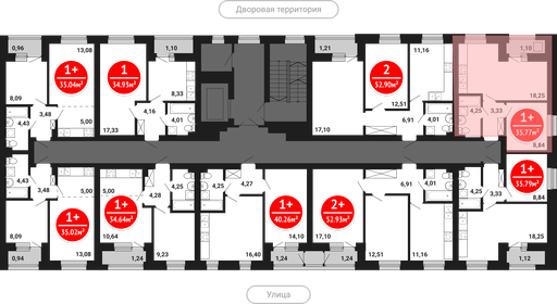 Квартира 35,8 м², 1-комнатная - изображение 2