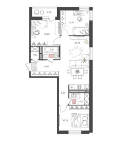 72,8 м², 2-комнатная квартира 6 200 000 ₽ - изображение 22