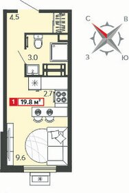 19,8 м², квартира-студия 1 985 940 ₽ - изображение 110