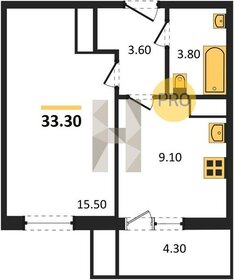 33,3 м², 1-комнатная квартира 3 851 190 ₽ - изображение 11