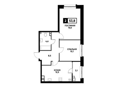 52,6 м², 2-комнатная квартира 5 000 000 ₽ - изображение 58