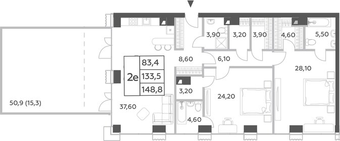 178 м², 3-комнатная квартира 91 000 000 ₽ - изображение 27