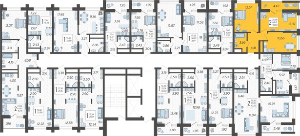 60 м², 2-комнатная квартира 14 300 000 ₽ - изображение 130