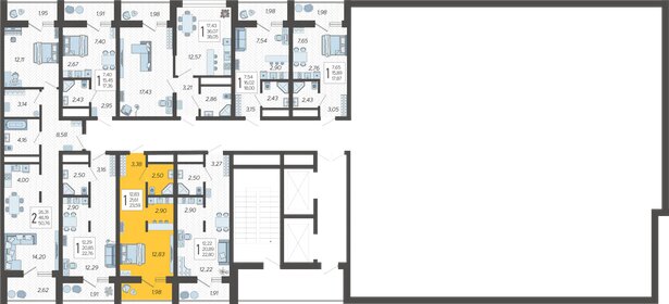 27,4 м², квартира-студия 17 300 000 ₽ - изображение 144