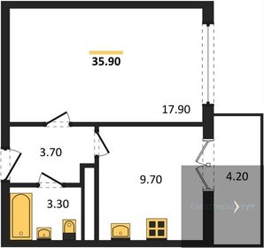 Квартира 35,9 м², 1-комнатная - изображение 1