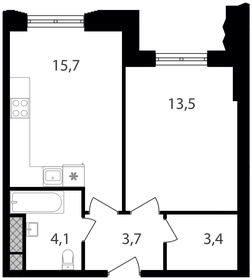 39 м², квартира-студия 11 900 000 ₽ - изображение 46