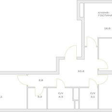 Квартира 81,4 м², 3-комнатная - изображение 2