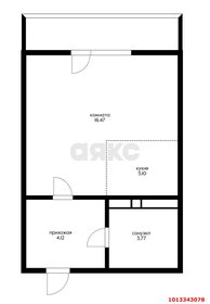 Квартира 34 м², студия - изображение 1