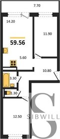 59,6 м², 3-комнатная квартира 6 500 000 ₽ - изображение 30