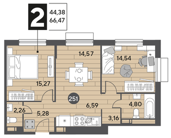 76,6 м², 2-комнатная квартира 12 000 000 ₽ - изображение 72