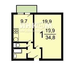 Квартира 34 м², 1-комнатная - изображение 2