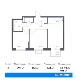 59,9 м², 2-комнатная квартира 9 342 136 ₽ - изображение 8