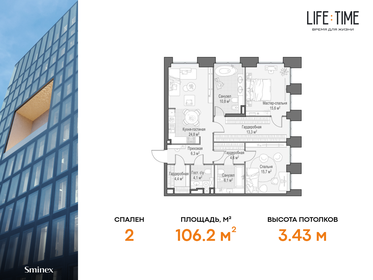 104 м², 3-комнатные апартаменты 88 000 000 ₽ - изображение 100