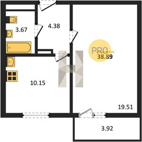 Квартира 38,9 м², 1-комнатная - изображение 1