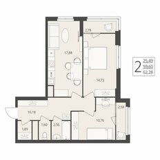 Квартира 62,3 м², 2-комнатная - изображение 2