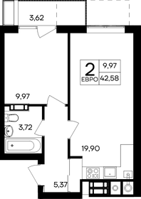 42,6 м², 1-комнатная квартира 5 024 440 ₽ - изображение 13