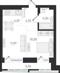 Квартира 35 м², 2-комнатная - изображение 1