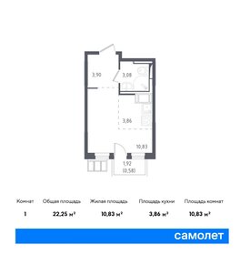 Квартира 22,3 м², студия - изображение 1