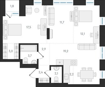 Квартира 76,8 м², 4-комнатная - изображение 1