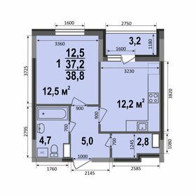 Квартира 38,8 м², 1-комнатная - изображение 1