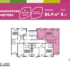 Квартира 86,9 м², 3-комнатная - изображение 2