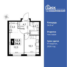 34,3 м², 1-комнатная квартира 10 535 034 ₽ - изображение 10