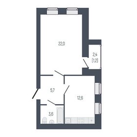 Квартира 45,3 м², 1-комнатная - изображение 1