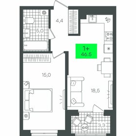45 м², 1-комнатная квартира 5 000 000 ₽ - изображение 63