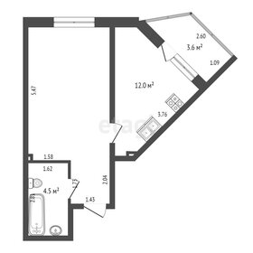 38 м², 1-комнатная квартира 4 300 000 ₽ - изображение 1