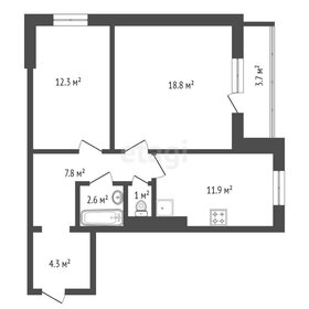 Квартира 60,6 м², 2-комнатная - изображение 1