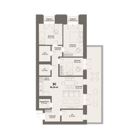 Квартира 95,2 м², студия - изображение 1