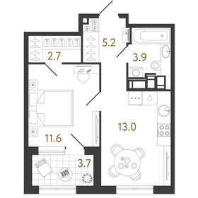 46 м², 2-комнатная квартира 7 400 000 ₽ - изображение 101