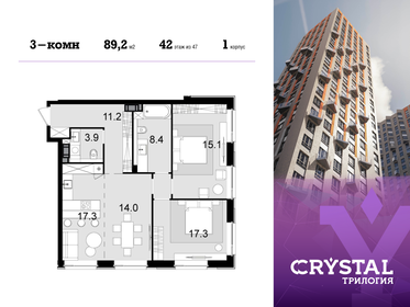 78,5 м², 3-комнатная квартира 38 000 000 ₽ - изображение 91