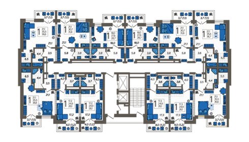 36 м², квартира-студия 10 990 000 ₽ - изображение 73