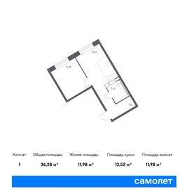 Квартира 36,3 м², 1-комнатная - изображение 1