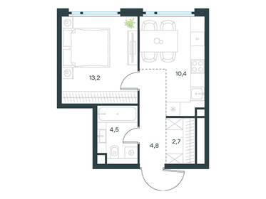 35,9 м², 1-комнатная квартира 16 036 922 ₽ - изображение 10
